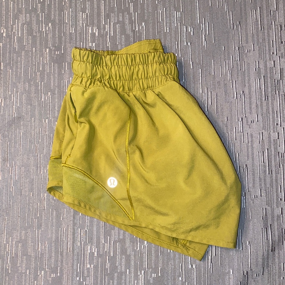 Green Lululemon Hotty Hot Shorts